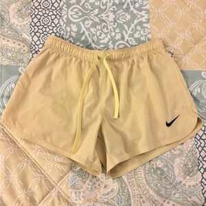 Yellow Nike Running Shorts, Size S